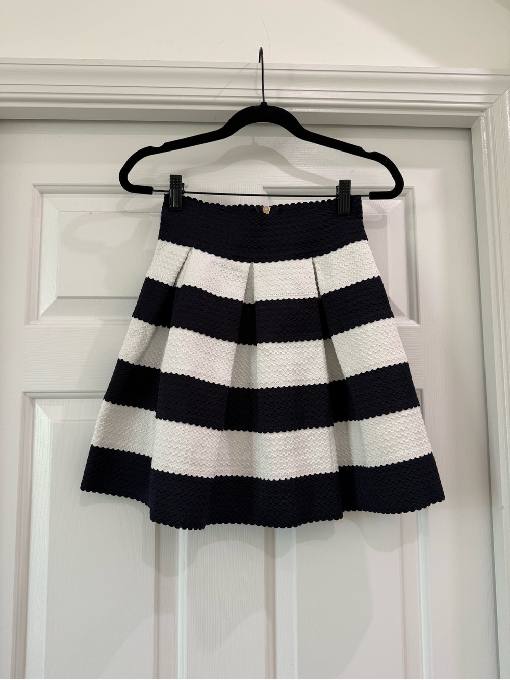 Ginger G Navy & White Striped Circle Skirt